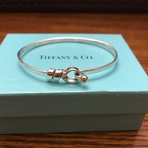 Tiffany & Co. Sterling Silver & 18k Gold Bangle